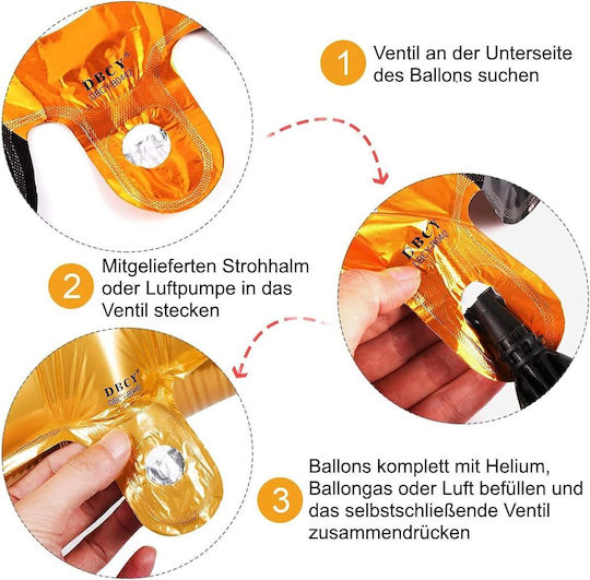 Set 5 Baloane Rotunde Zi De Naștere Dinozauri Folie Roșii Jumbo 104 cm
