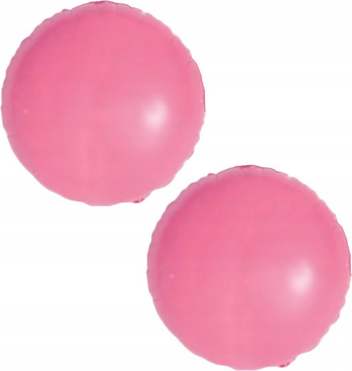 Set 5 Baloane Rotunde Zi De Naștere Folie Roz Jumbo 68.5 cm