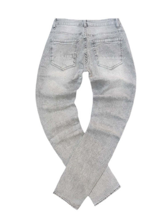 Ανδρικό Παντελόνι Τζιν με Slim Εφαρμογή Grey