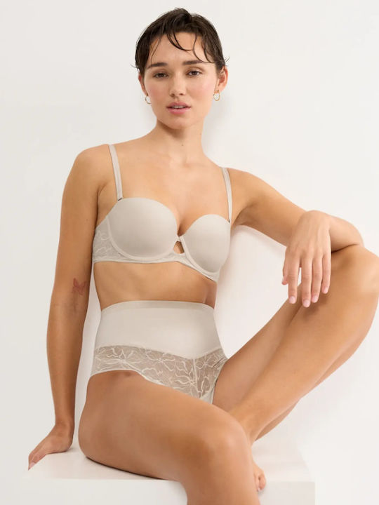 Contour Wdp Beige Strapless Bra with Light Padding & Underwire