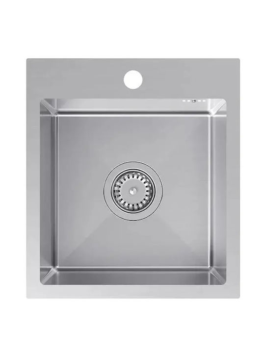 Quadron Drop-In Кухненски Мивка Inox Матиран 40x45см Сива
