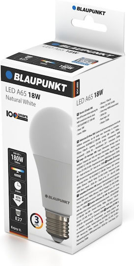 Blaupunkt LED Bulb 18W 135mm for E27 Socket and A65 Shape Natural White