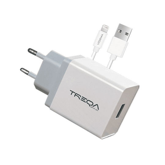 Treqa Ladegerät ohne Kabel mit USB-A Anschluss Weißs (CS-203)