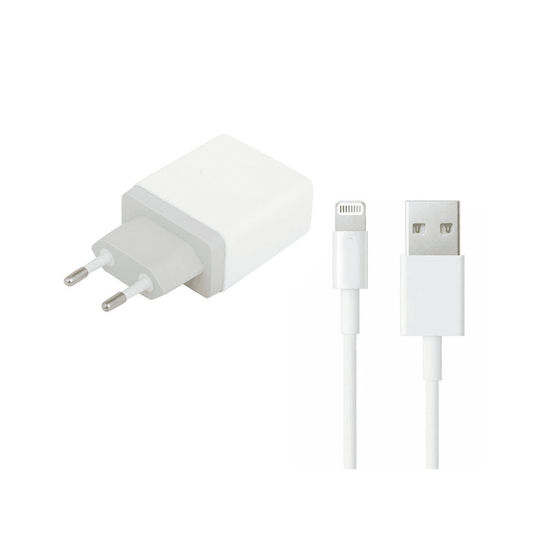Treqa Ladegerät ohne Kabel mit USB-A Anschluss Weißs (CS-203)