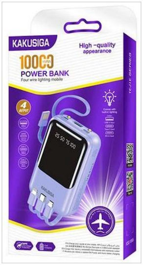 Kakusiga KSC-1095 Power Bank 10000mAh Μωβ