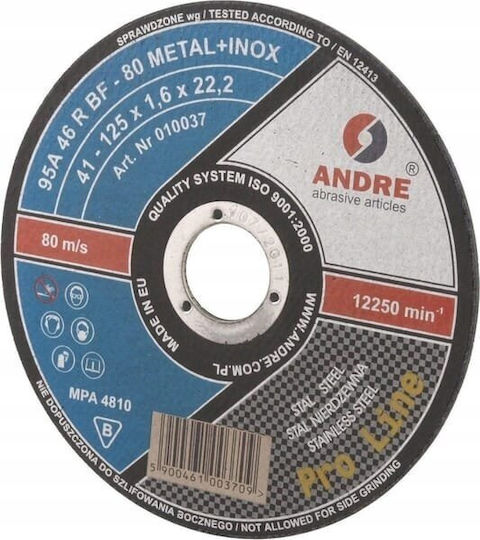 ANDRE abrasive articles Pro Disc De Tăiere Metal 125mm