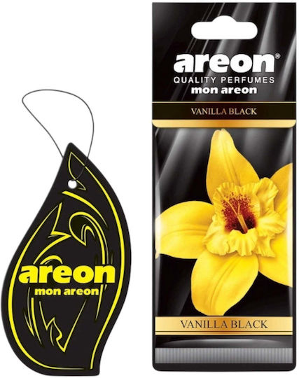 Areon Car Air Freshener Tab Pendand Mon Vanilla Black