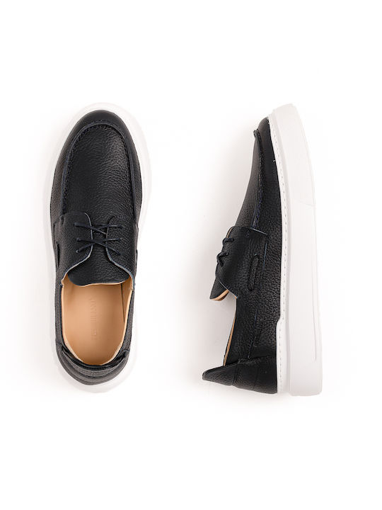 Leather Men's Casual Shoes Blue