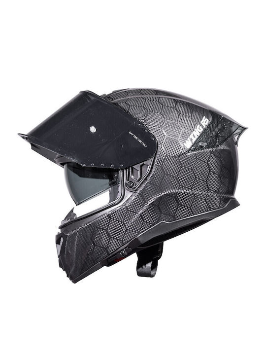 Pilot Wing RS Carbon Snake glossy Κράνος Μηχανής Full Face ECE 22.06 1400gr με Sunvisor