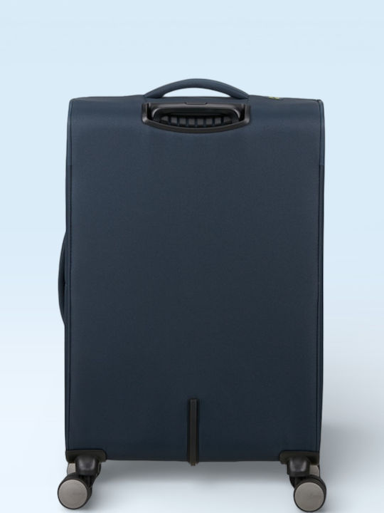American Tourister Wanderlite Μεσαία Βαλίτσα Ταξιδίου Υφασμάτινη Dark Navy με 4 Ρόδες Ύψους 68εκ.
