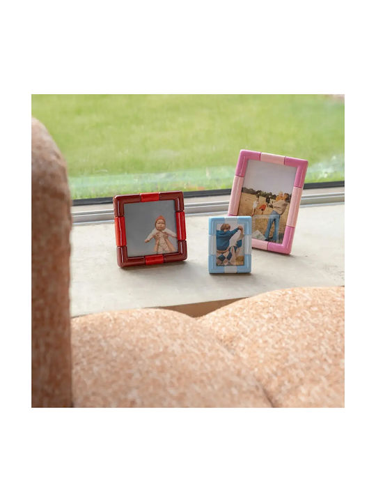 &Klevering Plastic Photo Frame with Burgundy Frame