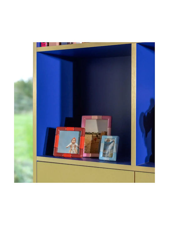 &Klevering Plastic Photo Frame with Burgundy Frame