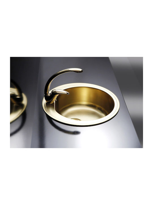Alveus Drop-In Küchenspüle Inox M51xB51cm Gold