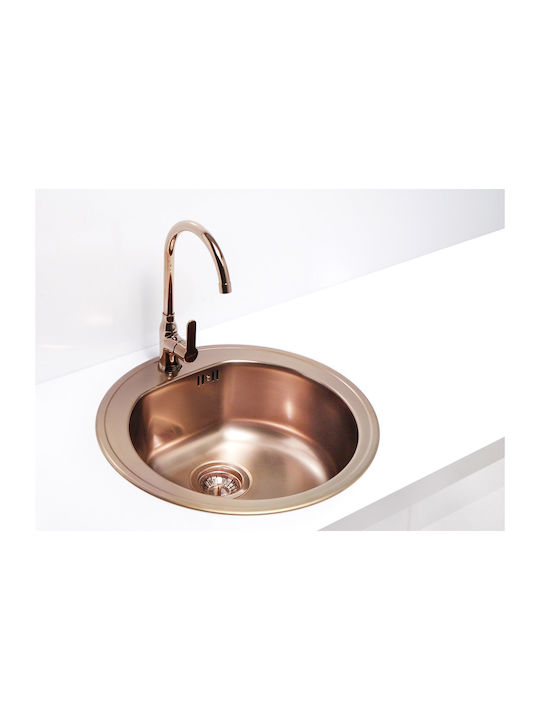 Alveus Drop-In Кухненска Мивка Inox 51x51см Розова