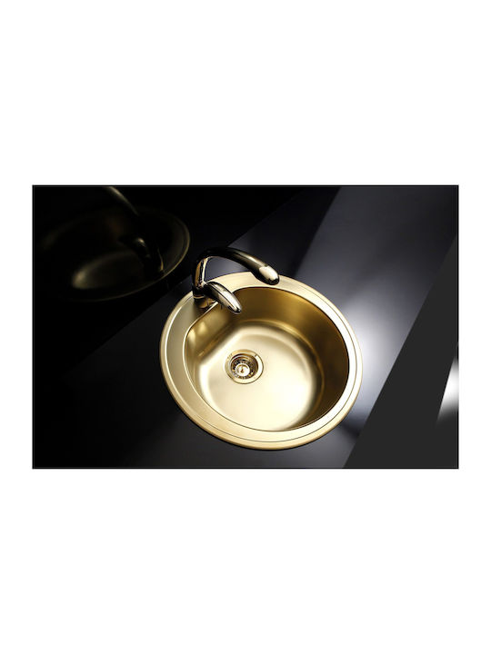 Alveus Drop-In Küchenspüle Inox M51xB51cm Gold