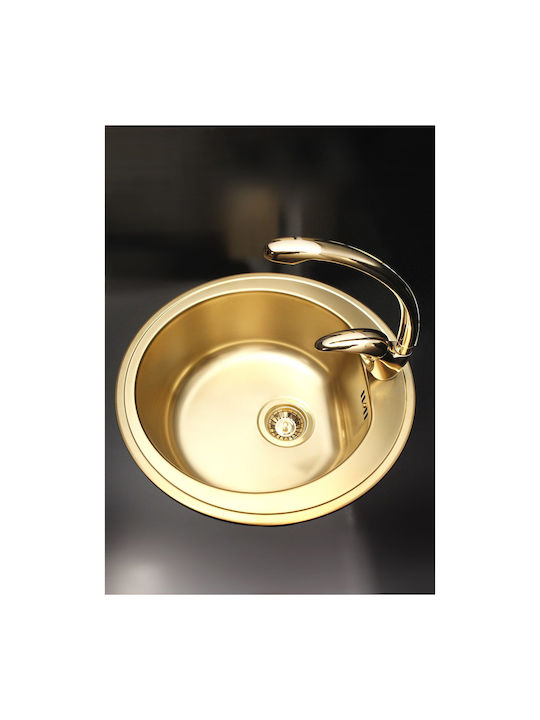 Alveus Drop-In Küchenspüle Inox M51xB51cm Gold