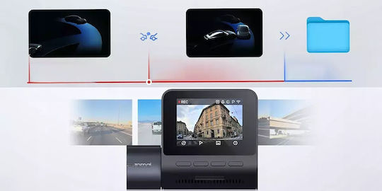 70Mai A410 1440P Windshield Car DVR Set with Rear Camera, 2" Display with Adhesive Tape