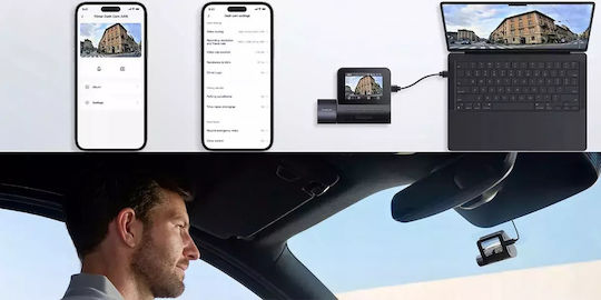 70Mai A410 1440P Windshield Car DVR Set with Rear Camera, 2" Display with Adhesive Tape