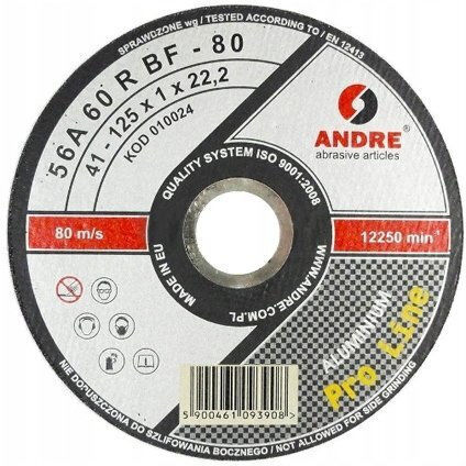 Andre Disc Metal 125 X 1.0mm Aluminium Pro Line 56a60rbf