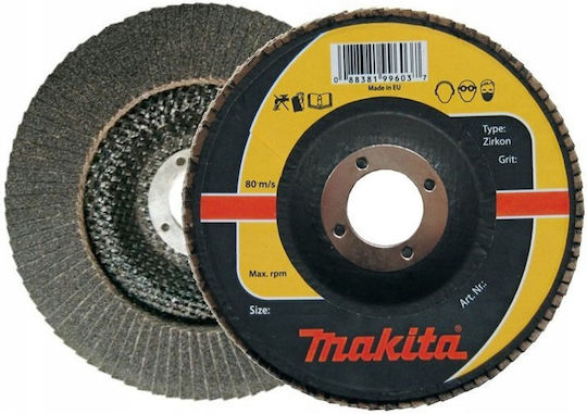 Makita Zirconia Flap Disc 125x22.23mm P60 Metal Stainless Steel