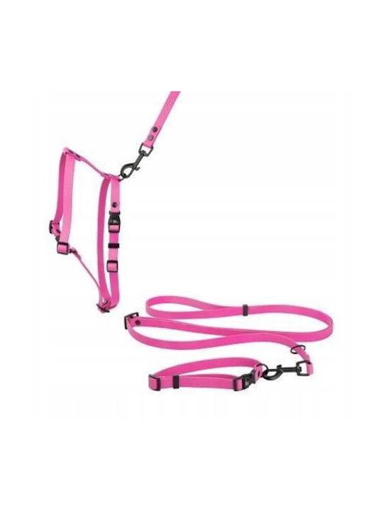 Dog Harness Made Durable Rubber Pink 16mm/30-60cm Dog Harness Made Durable Rubber Pink 16mm/30-60cm