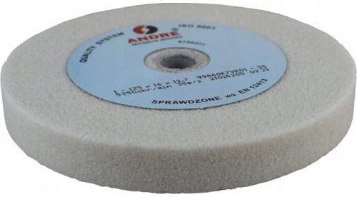 Andre Flat Grinding Wheel 125mm X 16mm X 12.7mm White Type 1