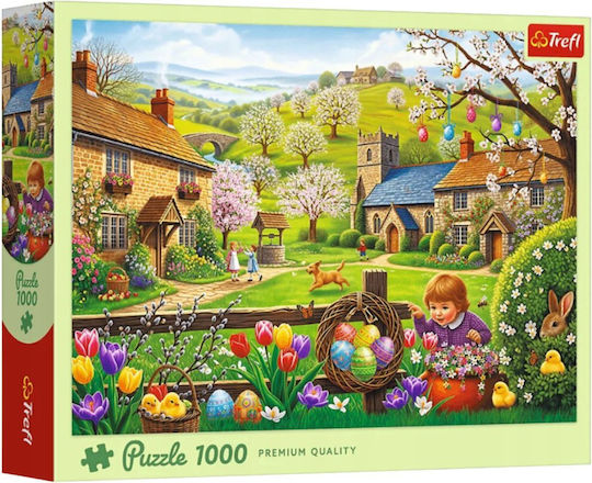 Puzzle Vânătoare de Ouă de Paște 2D 1000 Piese