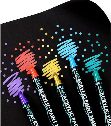 Acrylic Markers Multicolored 0.7mm Set 36 Pieces