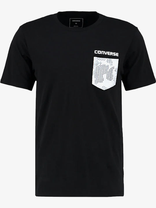 Jacquard Mesh Pocket T-shirt Μαύρο