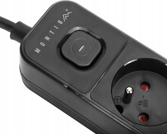 Montis Steckdosenleiste 4 Steckdosen mit USB-A und Kabel 1,5 m