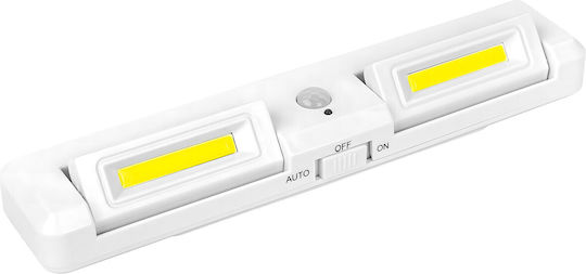 Lampă Led Cu Senzor De Mișcare 1w 4000k Alb Neutru Rază De Detecție 3-5 M Unghi 90° Autoadeziv 22 X 4.5 X 2.2 Cm Alb