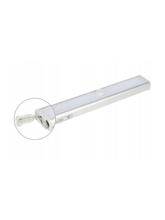 Led Lamp Motion Dusk Sensor Cool Light Automatic Shut-off Adhesive Magnetic Mount Battery Powered 19 X 3 X 1.5 Cm