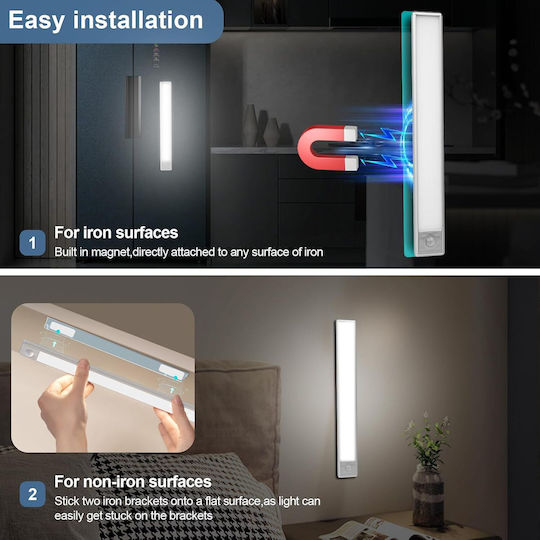 Led Lamp Motion Sensor 38 Leds 3m Sensitivity 110-degree Lighting Angle 50.5x4.1x1 Cm White