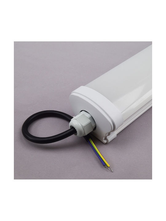 Lampă LED 60 W 4000 K 5400 Lm Tub Neon Tip Rezistent La Apă IP65 Accesorii De Montare Incluse 120 Cm Albă