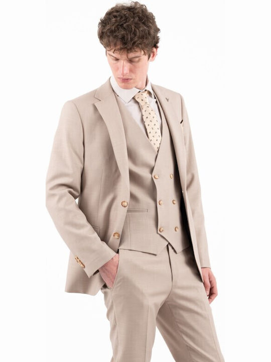 Summer Men's Suit Brown