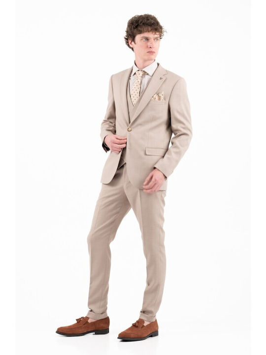 Summer Men's Suit Brown