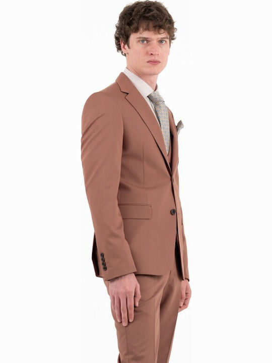 Summer Men's Suit Cinnamon