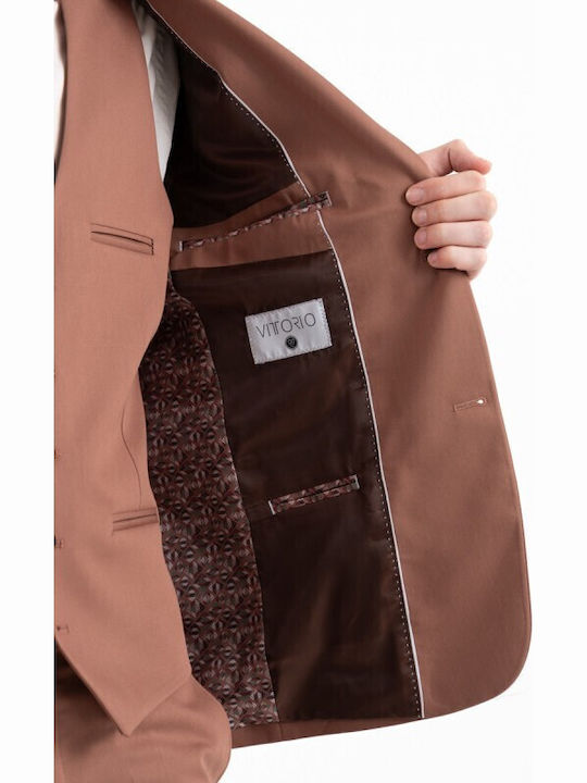 Summer Men's Suit Cinnamon
