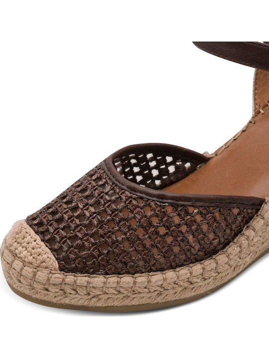 Sommer Damenplattformen in Stil Espadrilles Braune
