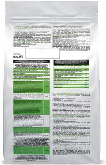 0.8kg Dry Food for Adult Small Breed Dogs with Lamb