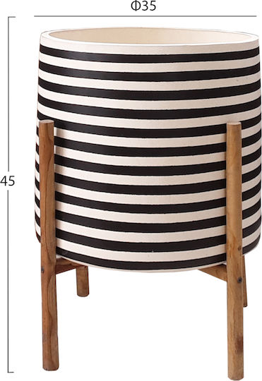 HomeMarkt Rentil Γλάστρα Τσιμεντένια Λευκο/μαυρο HomeMarkt Rentil Γλάστρα Τσιμεντένια Λευκο/μαυρο