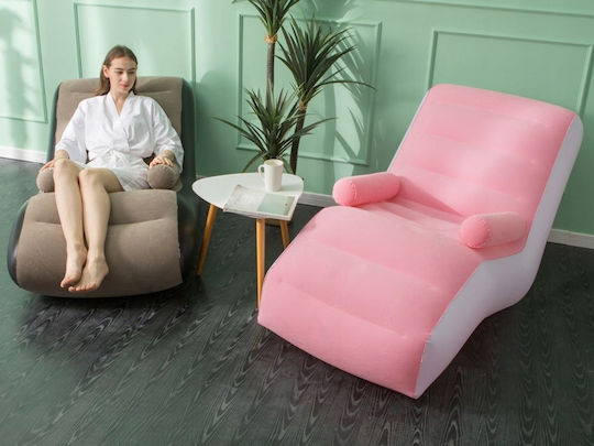 Verk Group Φουσκωτή Πολυθρόνα Καφέ 90x85cm