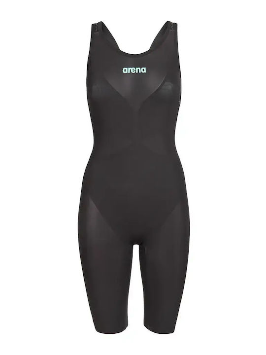 Arena Powerskin Frauen Renn-Badeanzüge Ein Stück Schwimm-Maßgeschneidertes Schwarz