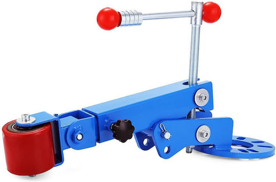 Dispozitiv Reparare Aripă Auto cu Braț Extensibil 2 Niveluri de Înclinare la Butuc Reglare Unghi 90 de Grade Albastru 65 X 26-29 Cm