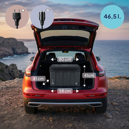 Peme Essential Portable Fridge 46.5L Black
