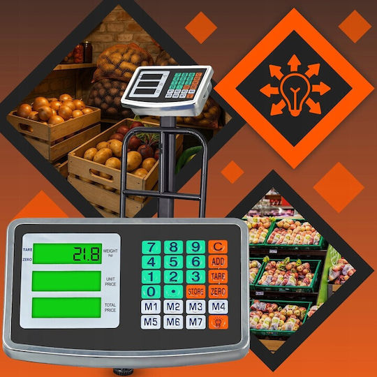 Elektronische Plattformwaage mit Turm mit Maximalgewicht 150kg und Präzision der Messung 50gr