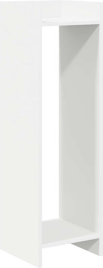 vidaXL Wooden White Plant Stands 30x30x100 cm 2 Pieces