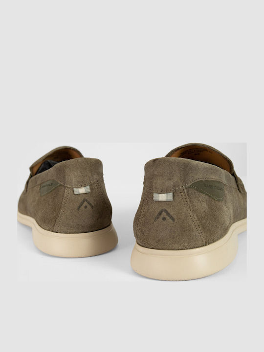 Suede Ανδρικά Loafers σε Πράσινο Χρώμα