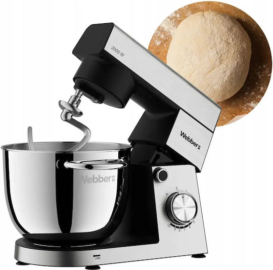 Webber Κουζινομηχανή 1500W με Ανοξείδωτο Κάδο 5.2lt Inox
