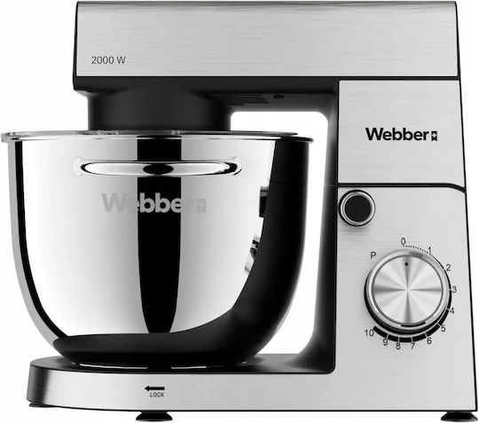 Webber Κουζινομηχανή 1500W με Ανοξείδωτο Κάδο 5.2lt Inox